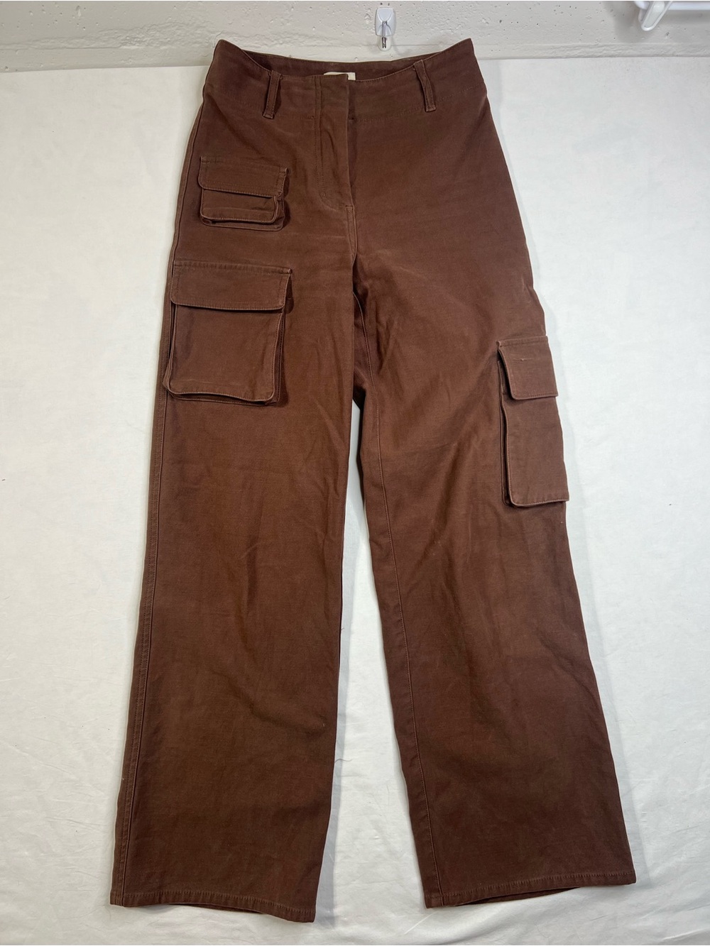 Aritzia Wilfred Free Cargo Pants Brown Utility Pockets Heavyweight
